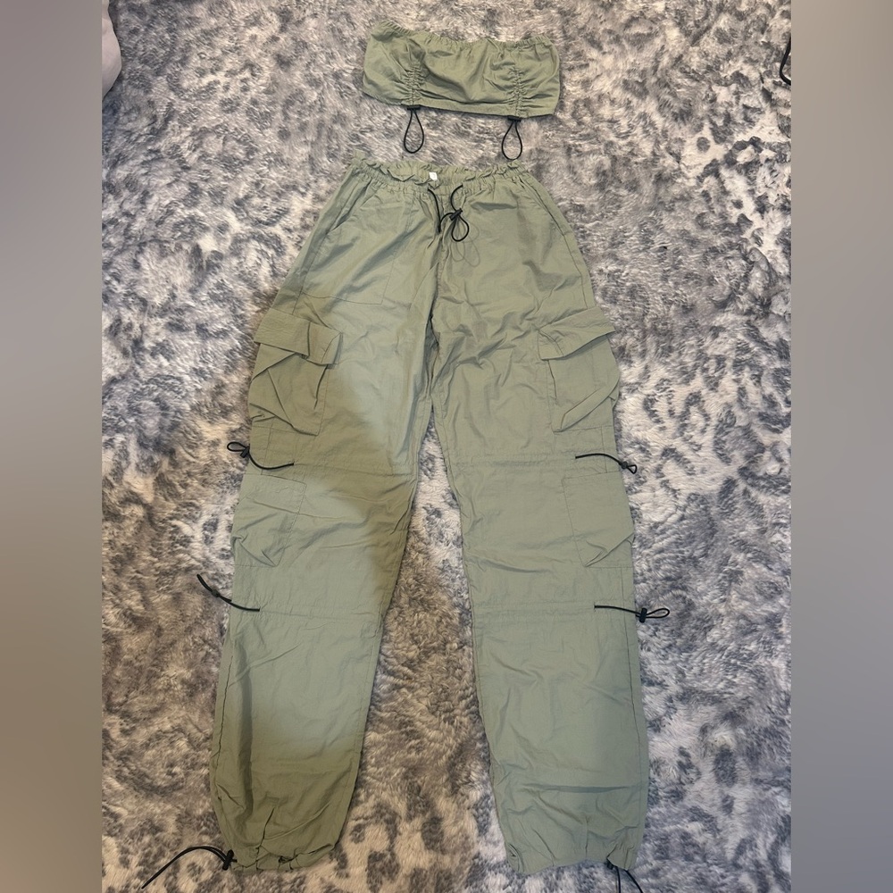Garage Green Cargo Pants